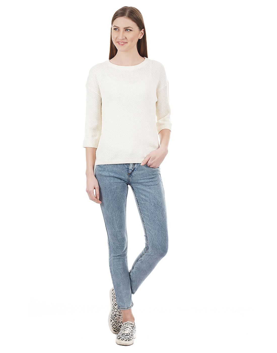 U.S. Polo Assn. Women Self Design Casual Wear Top